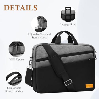 bagasin 17 17.3 inch Laptop Computer PC Shoulder Bag Carrying Case - color: Grey, size: 17-17.3