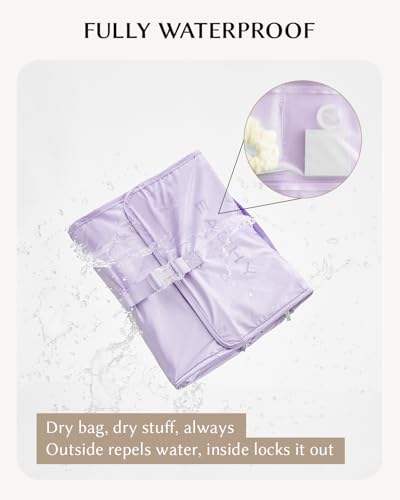 EACHY Hanging Toiletry Bag with Buckle Closure, Ultra-Lightweight Travel Essentials, Waterproof Toiletry Bag for Women Men, Portable Makeup Organizer with Matte TPU Pockets and Hanging Hook