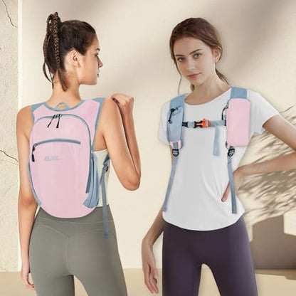 Small Hiking Backpack Packable Lightweight for Women Men - color: Pink, size: 10L