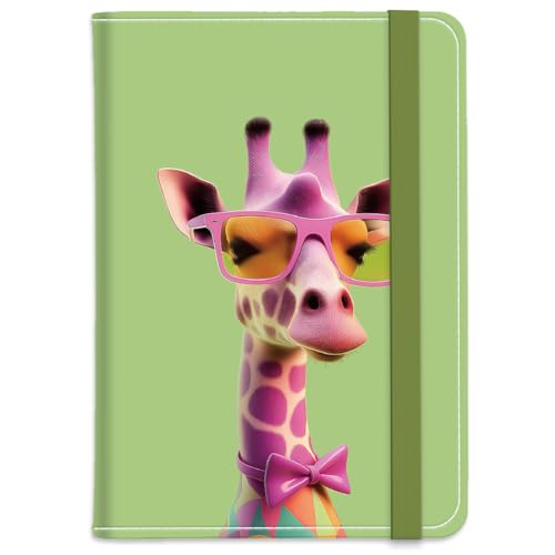 PU Leather Passport Holder Cover 5.9×4.3 Inch with Credit Card Slot and Boarding Pass Slot Combo Blocking Passport Holder Wallet Cover Case for Travel Boarding Essentials (Giraffe) - color: Giraffe