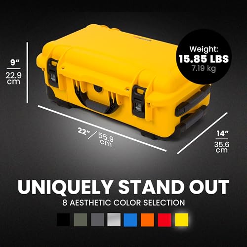NANUK 935 Pro Photo Kit Camera Case, Waterproof Wheeled Hard Case, Carry-On - color: Yellow - Pro Photo Kit