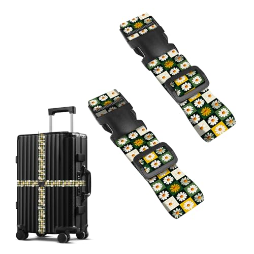 Nuxovilar Luggage Straps Set for Suitcase 1.96x71in Polyester - color: CC01460, size: 1.96"x70.86"