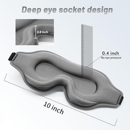 Sleep Mask for Men and Women, Lash Extensions 3D Eye Mask, Gray - color: Gray