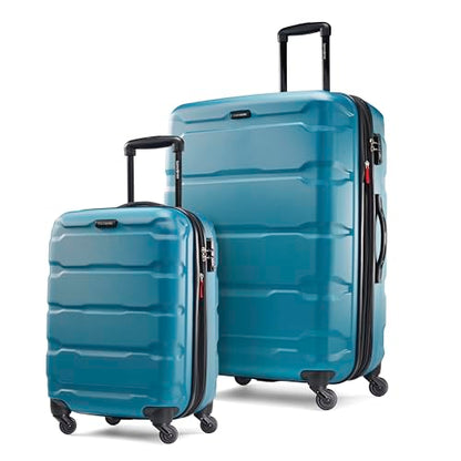 Samsonite Omni PC Hardside Expandable Luggage with Spinner Wheels, Caribbean Blue, 2-Piece Set (20/28) - color: Caribbean Blue, size: 2-Piece Set (20/28)