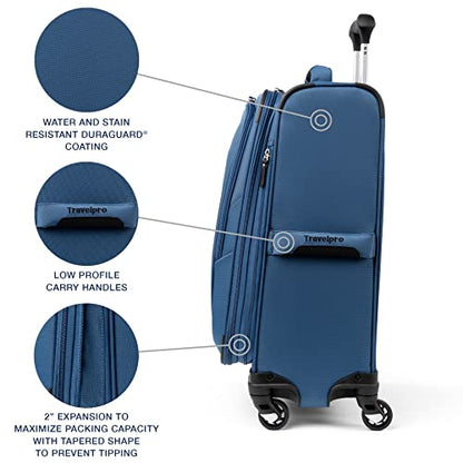Travelpro Maxlite 5 Softside Carry-On Luggage Spinner, Blue, 21-Inch - color: Ensign Blue, size: Carry-on 21-Inch