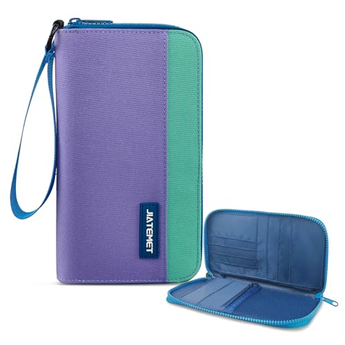 Passport holder for travel Family passport holder（Purple） - color: Purple