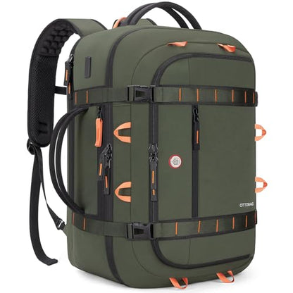 40L Travel Backpack 17.3" Laptop Carry On Duffel Flight Approved - color: Armygreen