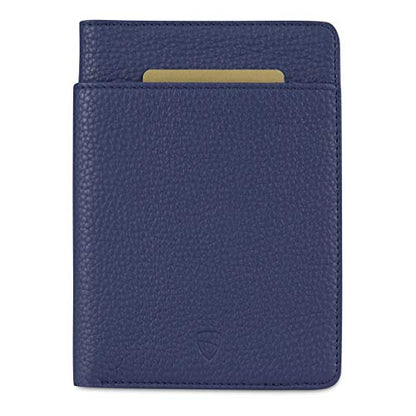 Vaultskin KENSINGTON Passport Holder for Travel, RFID Wallet (Matt Blue) - color: Matt Blue