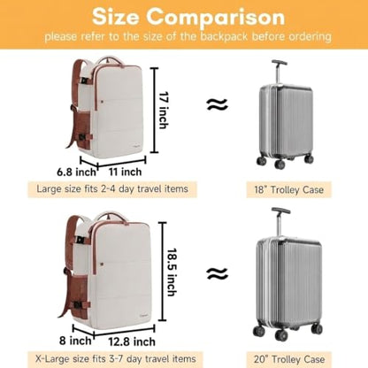 Taygeer Backpack for Women, College Backpack with Laptop Compartment 40l - color: Khakiwhite, size: X-Large