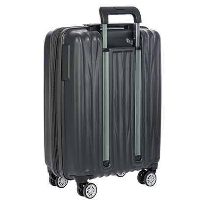 Bric's Cervia 21" Hardside Carry-On with Front Pocket, Expandable Luggage, 360° Spinner Wheels, Lightweight, TSA-Approved Locks, Durable, Dark Grey - color: Dark Grey, size: Front Pocket Carry-On 21 inch