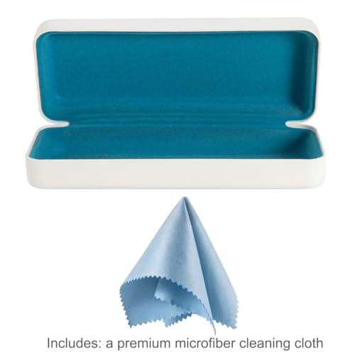 TRIUMPH VISION Sunglasses Case Hard Shell Glasses Case Eyewear Eyeglasses - color: White, size: Large for sunglasses