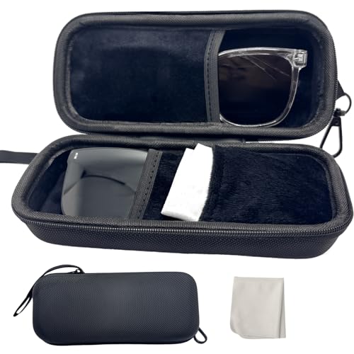 double eyeglass case sunglasses case EVA hard shell with Zipper Closure eyeglass travel case for Vehicle