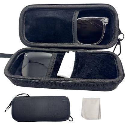 double eyeglass case sunglasses case EVA hard shell with Zipper Closure eyeglass travel case for Vehicle
