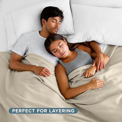 Bare Home Polar Fleece Blanket (King, Oyster) - color: 10 - Oyster, size: King
