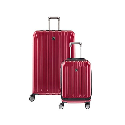 DELSEY PARIS Titanium Hardside Expandable Luggage with Spinner Wheels, Black Cherry Red, 2-Piece Set (21/29) - color: Black Cherry Red, size: 2-Piece Set (21/29)