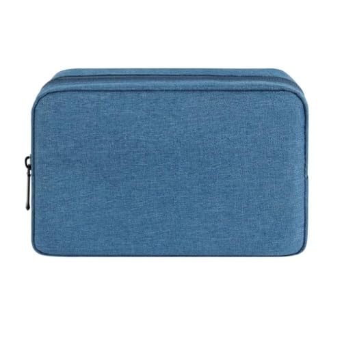 Universal Electronics/Accessories Soft Carrying Case Bag, Durable & Light-weight,Suitable for Out-going, Business, Travel and Cosmetics Kit (Small-Blue) - color: Small-Blue