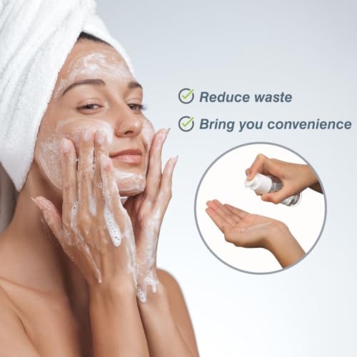 Boenoea Small Pump Bottle 3.4oz/100ml Travel Cosmetic CreamPump Bottles Empty Pump Dispenser for Shampoo Lotion and Cream 2 Pack Clear - size: 3.4oz-2Pack