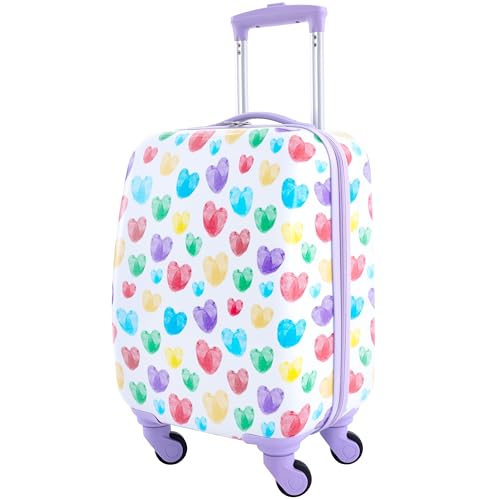 Travelers Club 5 Piece Kids' Luggage Set, Thumbprint Heart - color: Thumbprint Heart