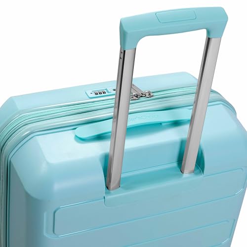 Traveler's Choice Pagosa Hardshell Expandable Luggage with Spinner Wheels, Baby Blue, 2-Piece Set (22/27) - color: Baby Blue, size: 2-Piece Set (22/27)