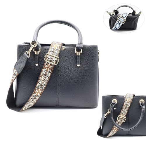 LEMEDE Purse Strap Replacement Crossbody 1.5" Wide Shoulder Strap Adjustable Straps Handbag Strap Replacement Belts - color: Black-kit Purse Strap-809