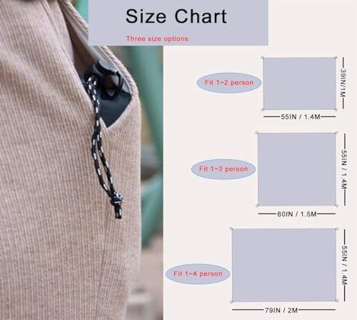 Pocket Blanket, Compact Blanket for Picnic, Beach, Festival - color: Pink, size: 55"*60"