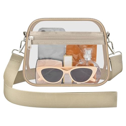 Clear Bag for Stadium Events Stadium Approved Women's Top-Handle Handbags - color: Light Khaki, size: Large