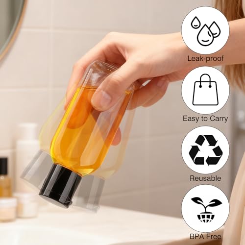 Travel Bottles for Toiletries TSA Approved 6Pack 1.69oz Leak Proof