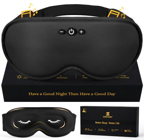 Modal Premium Sleep Mask for Men Women - Sleep Mask w Bluetooth Headphones - color: Elegant Black