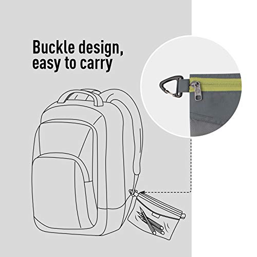 pack all Water-Resistant Zipper Pouch, Mesh Zipper Bag, 8.66"x5.91" - color: Grey, size: Small
