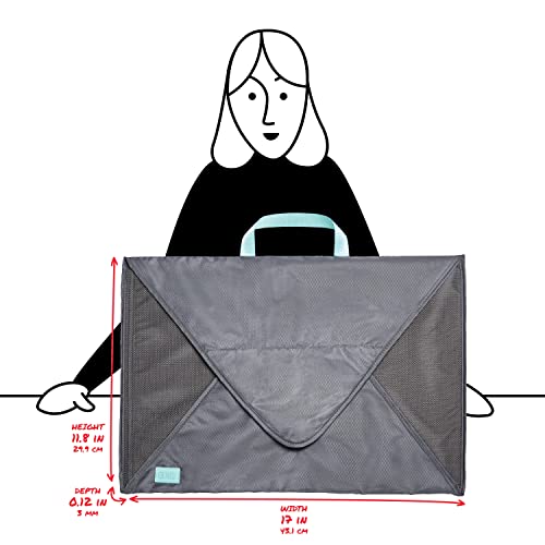 BUILT Shirt Folding Cube, Travel Shirt Folder Packing Luggage Organizer, Crease and Wrinkle Free, Gray Quiet Shade