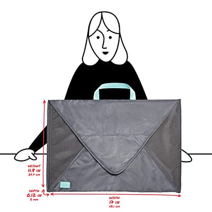 BUILT Shirt Folding Cube, Travel Shirt Folder Packing Luggage Organizer, Crease and Wrinkle Free, Gray Quiet Shade