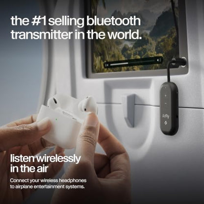 Twelve South AirFly Pro 2, Bluetooth Adapter, Pair 2 AirPods, Black - color: Black, style: AirFly Pro 2