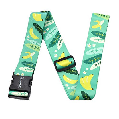 Teeoff Elastic Luggage Straps Suitcase Belts Travel Bag Accessories Adjustable 220CM (Banana) - color: Banana