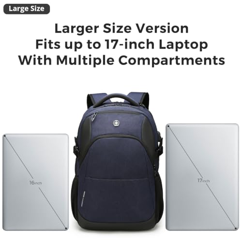 Swissdigital Design Backpack for Men & Women Fit 17-Inch Computer SD1671-12 - color: Blue-l, size: 17 Inches