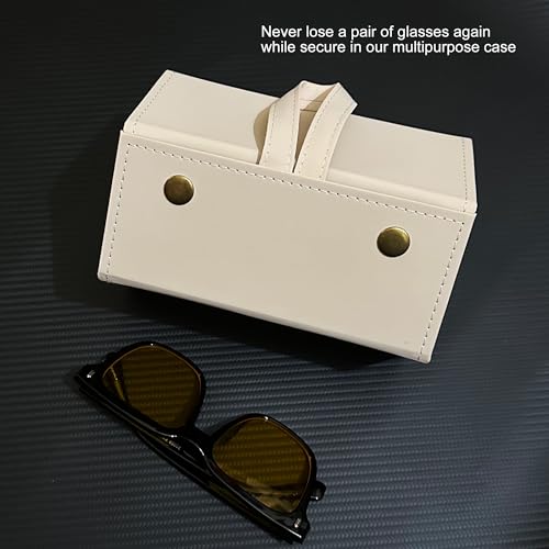 Longjet Sunglasses Organizer Travel Glasses Case Eyeglasses Storage Box - color: Beige
