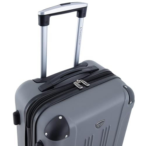 Travelers Club Chicago Hardside Expandable Spinner Luggage, Charcoal, 20"(22in with wheels) Carry-On - color: Charcoal, size: 1-Piece (22" Carry-On)