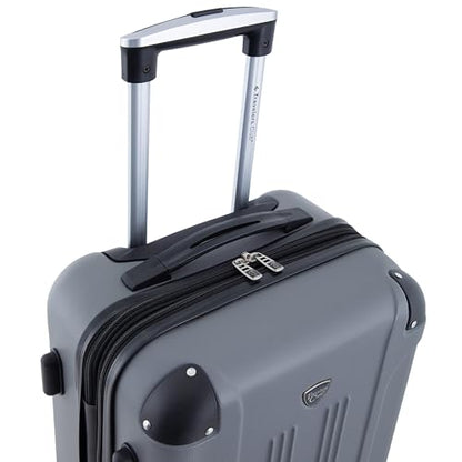 Travelers Club Chicago Hardside Expandable Spinner Luggage, Charcoal, 20"(22in with wheels) Carry-On - color: Charcoal, size: 1-Piece (22" Carry-On)