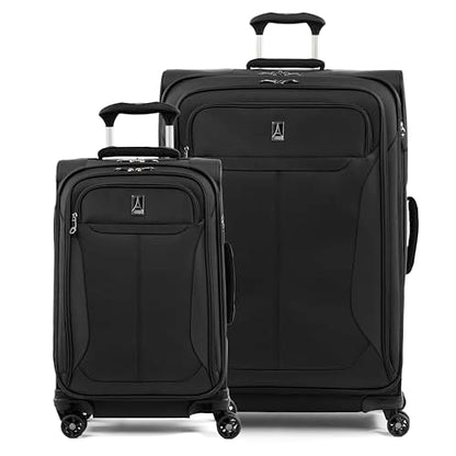 Travelpro Tourlite Softside 3-Piece Set, Expandable Luggage, 4 Spinner Wheels, Lightweight Suitcase, 21" Carry-On, 29 Check Large, Black - color: Black, size: 2-Piece Set (21/29)