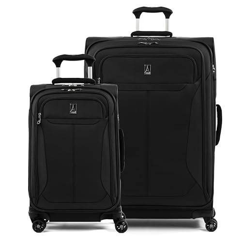 Travelpro Tourlite Softside 3-Piece Set, Expandable Luggage, 4 Spinner Wheels, Lightweight Suitcase, 21" Carry-On, 29 Check Large, Black - color: Black, size: 2-Piece Set (21/29)