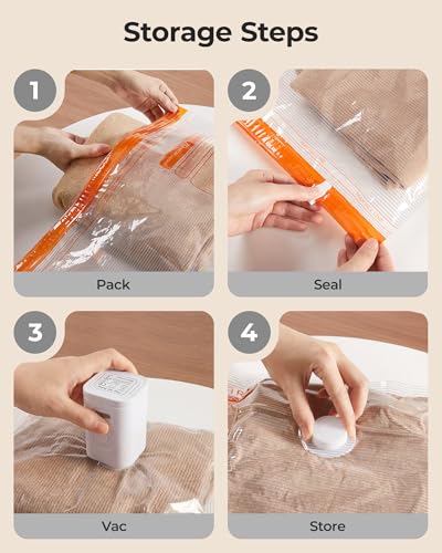 BAGSMART Travel Vacuum Bags with Rechargeable Electric Pump, 18PC Kit - color: Multicolor-Travel Size, size: 18 Pcs Travel Sets