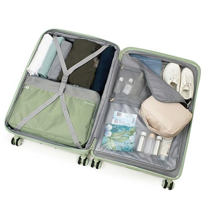 Traveler's Choice Elm Expandable Spinner Luggage Set, Glossy Mint, 29" Checked - color: Glossy Mint, size: 29" Large (1-Piece)