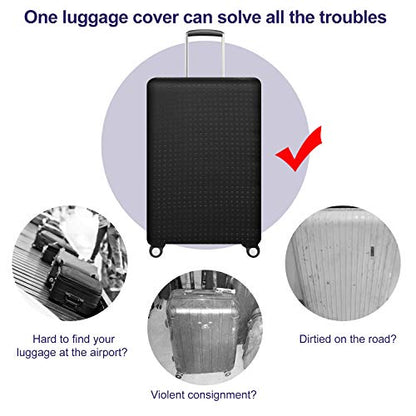 Travel Suitcase Protective Cover 26"-28" Suitcase Protective Cover & High Elastic Spandex Size L - color: Black, size: L(Fits to 26"-28" Trolley Case)