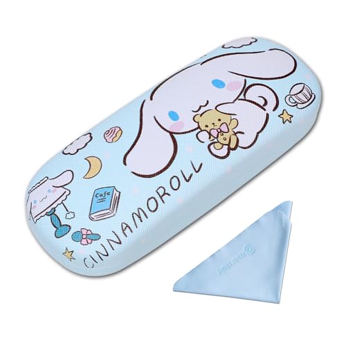 PERFECTSIGHT Hard Shell Eyeglasses Case, Kawaii Protective Glasses Case for Kids, Cute Eyeglass Case for Women Men Girls - color: Blue Dog