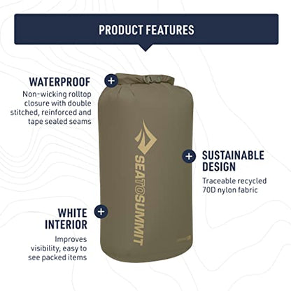 Sea to Summit Lightweight Dry Bag, Multi-Purpose Dry Storage - color: Sulphur Yellow, style: 20 Liter