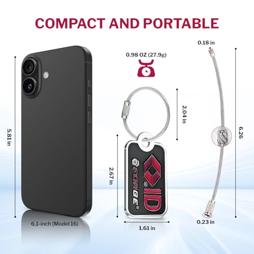 Forge Dual-Opening: Key or Combination Lock, TSA Approved Lock for Luggage, Pelican case, Travel, Gym, School, Luggage Combination Lock, Travel Bag Lock (Black 4 Locks and 2 ID) - color: Black 4 Locks 2 IDS