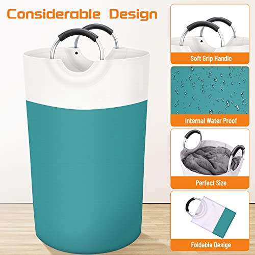 BlissTotes 90L Laundry Basket, Freestanding Collapsible Hamper, Green - color: Green, size: 90L