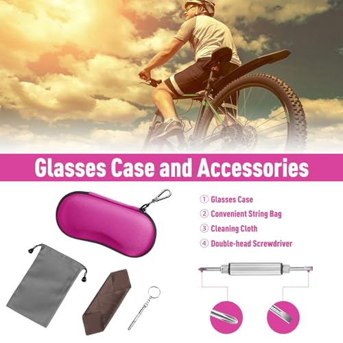 FINTIE Sunglasses Case, Hard EVA Shell Shockproof Sport Glasses Case - color: Magenta
