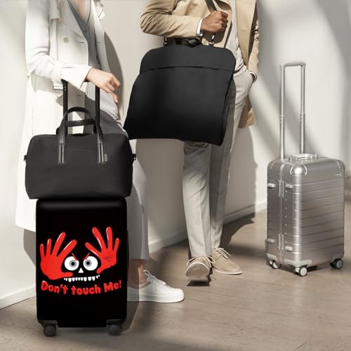 ANNA QUEEN Travel Luggage Cover Suitcase Protector Suitcase Cover Anti-Scratch,Stretchable Bag Cover Washable Durable Polyester - color: Don't touch me-red, size: L(fits 28-30Inch suitcase)