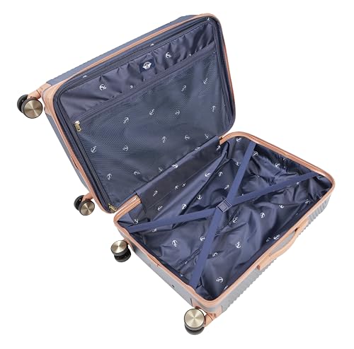 Dockers Spectra Hardside Expandable 8-Wheel Spinner Travel Checked Luggage, 24-Inch, India Ink - color: India Ink, size: 24-Inch Checked