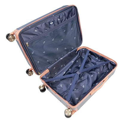Dockers Spectra Hardside Expandable 8-Wheel Spinner Travel Checked Luggage, 24-Inch, India Ink - color: India Ink, size: 24-Inch Checked